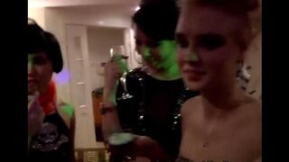 Bunch of wet pussies gets fucked by guys at a wild party