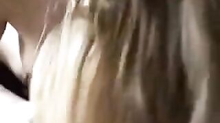 The girl is fucking at home, her body shaking with pleasure in POV style