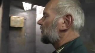 Rough sex in the prison yard with a teen