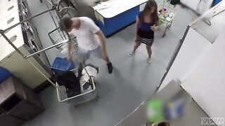 A girl has sex, unaware of being filmed by a hidden camera