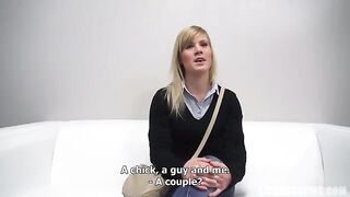 A 25-year-old woman came to porn casting in the Czech Republic