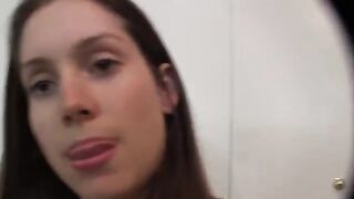A beautiful woman has sex orally at home with her husband