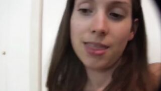 A beautiful woman has sex orally at home with her husband