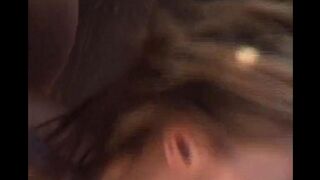 They ended up on the girl's face after a passionate fuck