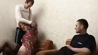 The mother fucked with her son and his friend in this hot video
