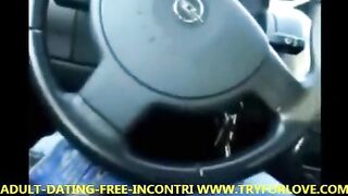 Girl agreed to a blowjob in the car for a free trip