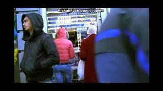 A guy picked up a blonde and fucked her on the street, as ordered