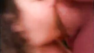 Guy stuck his friend’s dick in her mouth and she sucked it