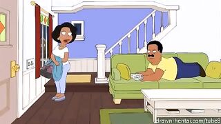 Porn parody of the famous TV show Cleveland, where all fantasies come true