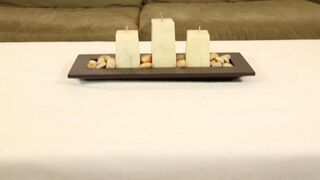 Massage girl Chloe Amur fingers her client under the table