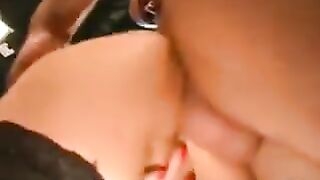 German whore gave a deep blowjob before getting fucked hard