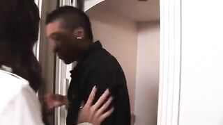 Dark-skinned reporter bedded and fucked Sasha Gray in a steamy encounter