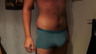 A man came too early and shot cum in his underpants