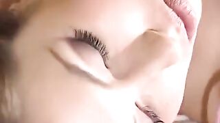 The busty mom licks the young guy’s penis