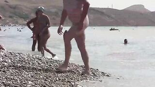 Nudist vacation in Crimea, everyone is completely naked