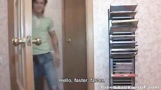 A young guy shooting sex videos with random girls he meets
