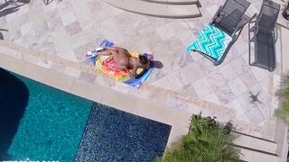 A huge black cock in the ass of a hot neighbor with beautiful tits