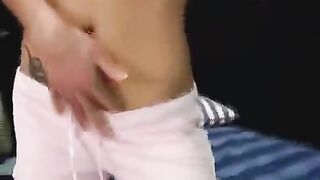 Brunette woman got a lot of sperm on her face after anal sex