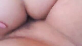 First person cumshot - I came in my pussy and made a creampie