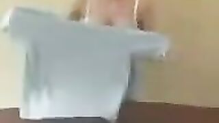 A chick with big milk teaches the master class of her skills