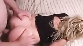 The husband fucked a beautiful point of his wife at home