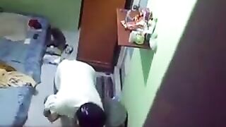 Spy camera in the female dormitory room of the hostel