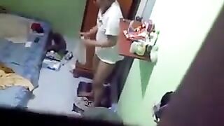 Spy camera in the female dormitory room of the hostel