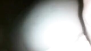 The chick was caught at night and her pussy was visible on camera
