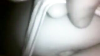 The chick was caught at night and her pussy was visible on camera