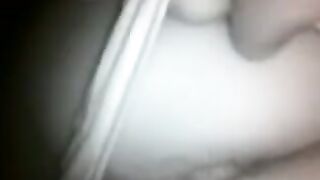 The chick was caught at night and her pussy was visible on camera