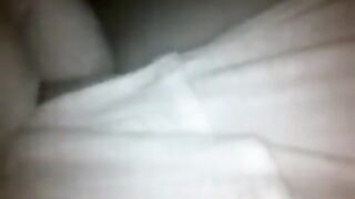 The chick was caught at night and her pussy was visible on camera