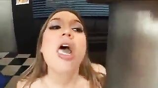 A man with a huge cock fucks an appetizing fat girl