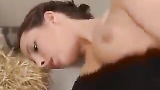 German MILF with natural tits gets her pussy nyloned