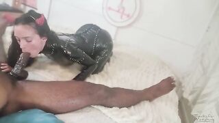Halloween Succubus Uses Her Powers to Summon and Drain a Thick Cock