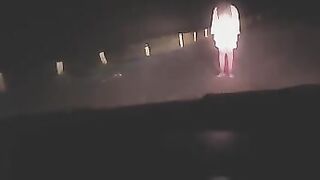 A sexy girl was exercising outdoors when a strange guy approached her