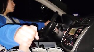 Pervert stepsister fucks with strangers on the highway for money
