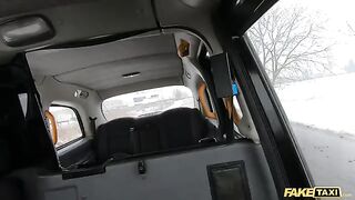 Cheeky Asian girl urinates in the middle of the road in Fake Taxi