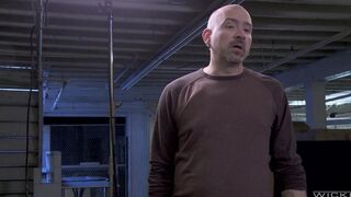 A homeless person tried to fuck a blonde passerby at the gateway