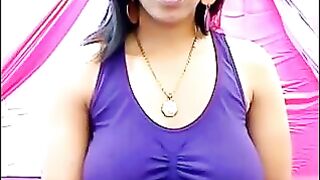 Her nipples are standing out through her T-shirt, she's so excited