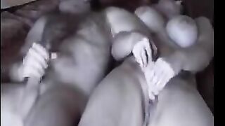 A fat woman is fucking without any shame in front of the camera