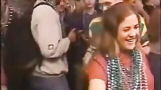 Busty girls are having fun on the holiday of Mardi Gras, fuck