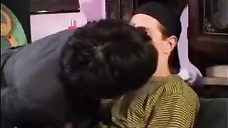 The girl was fucked by her teacher in stockings to improve her situation