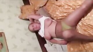 Pregnant boobs dumped on the photographer's table in a steamy homemade scene