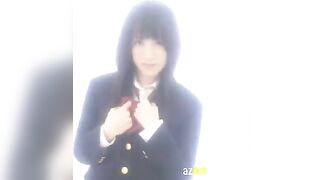 Hot Japanese schoolgirl masturbates and fingers in the classroom