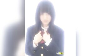 Hot Japanese schoolgirl masturbates and fingers in the classroom