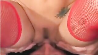 A chick in linen stockings sat on her face, showcasing some intense pussy licking action