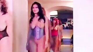 Gangbang with a girl who has big natural tits