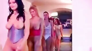 Gangbang with a girl who has big natural tits