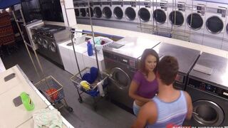 A man fucks cute babe Dillion Harper in the laundry room - Eporn