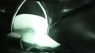 A husband and wife are having fun while wearing latex costumes